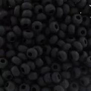Preciosa Perles rocailles 9/0 2.5 mm - Jet Mat x250g
