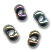 Perles en verre Farfalles Peanut Beads 4x2 mm - Brown Iris x20g