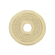 Médaille ronde évidée multi-cercle motif ethnique 20 mm Plaqué Or 3 microns x1