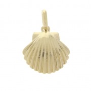 Breloque / Pendentif forme coquillage 14 mm Plaqué Or 3 microns x1