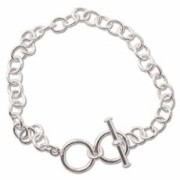 Bracelet maille Forçat ronde fermoir T 18 cm en Argent 925 x1|raw }}
