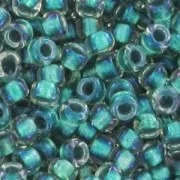 Rocaille Toho 15/0 TO15R264 - Crystal AB Teal Lined x8g
