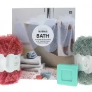 Creative Bubble - Fil à crocheter pour éponge tawashi Vert Mix x50g