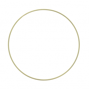 Cercle nu en métal pour attrape rêves suspension et abat-jour 25cm doré vieilli