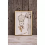 Cercle nu en métal pour attrape rêves suspension et abat-jour 25cm doré vieilli