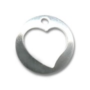 Breloque coeur évidé 10 mm en Argent 925 x1
