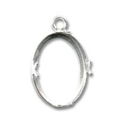 Serti pendentif pour cabochon 18x13 mm en Argent 925 x1