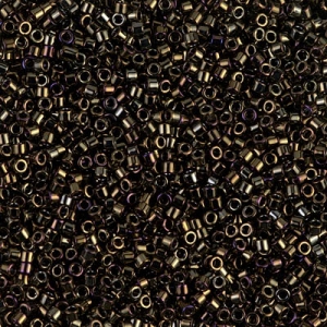 Miyuki Delica 11/0 Hex Cut DBC0007 - Brown Iris Metallic x8g