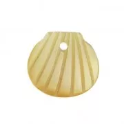 Sequin Nacre en forme de coquillage 9x10 mm Ivoire x1