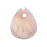 Sequin Feuille en Nacre 12x10 mm Rose x1