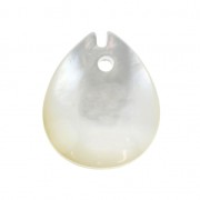 Sequin Feuille en Nacre 12x10 mm Gris Irisé x1