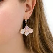 Pétale en Nacre 14.5x10 mm Rose x1