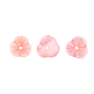 Fleur Nacre 8 mm Rose x4