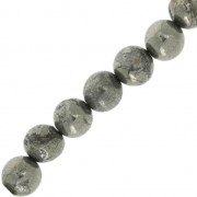 Perles rondes 8 mm en pierre gemme Pyrite x10