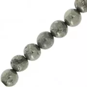 Perles rondes 8 mm en pierre gemme Pyrite x10