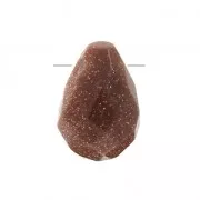 Goutte facettée 6x9 mm imitation Pierre de soleil - Gold Stone x1