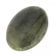 Cabochon ovale - pierre rainurée pour macramé 25x18 mm Labradorite x1