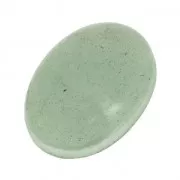Cabochon ovale - pierre rainurée pour macramé 18x13 mm Aventurine x1