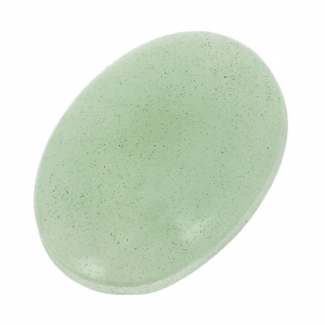 Cabochon ovale - pierre rainurée pour macramé 25x18 mm Aventurine x1