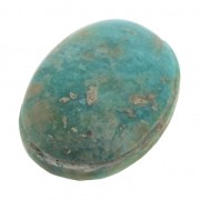 Cabochon ovale - pierre rainurée pour macramé 18x13 mm Turquoise naturelle x1|raw }}