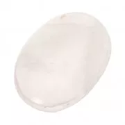 Cabochon ovale - pierre rainurée pour macramé 25x18 mm Quartz Rose x1