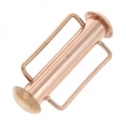 Fermoir coulissant pour tissage de perles 21.5 mm doré rose x1