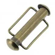 Fermoir coulissant pour tissage de perles 21.5 mm Bronze x1