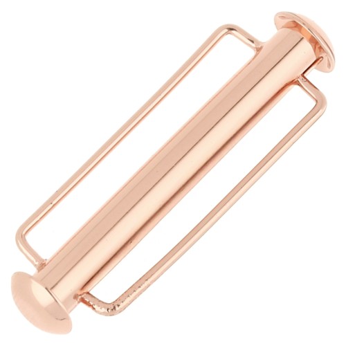 Fermoir coulissant pour tissage de perles 31.5 mm - Doré rose x1