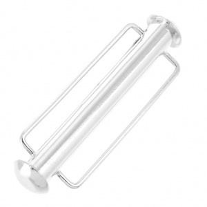 Fermoir coulissant pour tissage de perles 31.5 mm Placage Argent fin x1