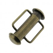 Fermoir coulissant pour tissage de perles 16.5 mm bronze x1