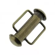 Fermoir coulissant pour tissage de perles 16.5 mm bronze x1