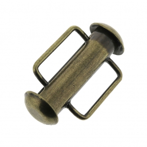 Fermoir coulissant pour tissage de perles 16.5 mm bronze x1