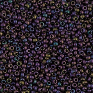 Rocaille Miyuki 11/0 2061 - Metallic Plum Emerald Iris Mat x8g