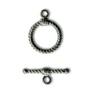 Fermoir T spirale 16 mm black nickel x1|raw }}