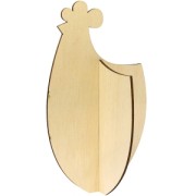 Set de 2 poules 3D en bois pour Pâques à monter et à décorer x1