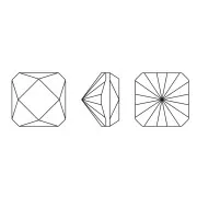 Cabochon Carré PureCrystal 4499 6 mm Crystal Laguna DeLite x1