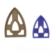 2 emporte-pièces ajourés pour modelage et pâte polymère - Ecusson