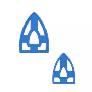 2 emporte-pièces ajourés pour modelage et pâte polymère - Ecusson