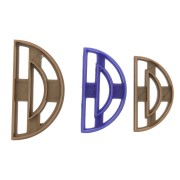 3 emporte-pièces ajourés pour modelage et pâte polymère - Demi-cercle|raw }}