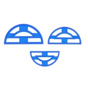 3 emporte-pièces ajourés pour modelage et pâte polymère - Demi-cercle