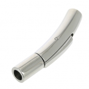 Fermoir clip 30x5 mm pour cordon 3 mm en Acier inoxydable x1