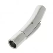 Fermoir clip 30x6 mm pour cordon 4 mm en Acier inoxydable x1