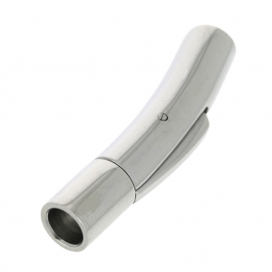 Fermoir clip 30x6 mm pour cordon 4 mm en Acier inoxydable x1