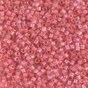 Miyuki Delica 11/0 DB0070 - Pink Coral Lined Crystal Luster x8g