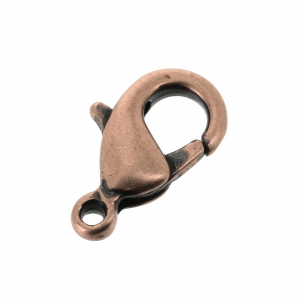 Fermoirs mousquetons 12 mm Cuivré vieilli x5
