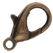 Fermoir mousqueton 14.5 mm - Bronze x1