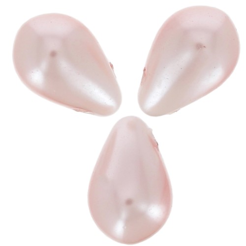Gouttes nacrées 6x10 mm Light Rose x20