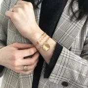 Chaîne maille rectangle 2.7 mm en Plaqué Or 3 microns x50 cm