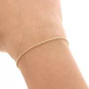 Chaîne maille corde 1.1 mm en Plaqué Or 3 microns x50 cm