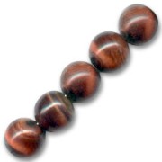 Perles rondes en pierre gemme Oeil de taureau 8 mm x10|raw }}